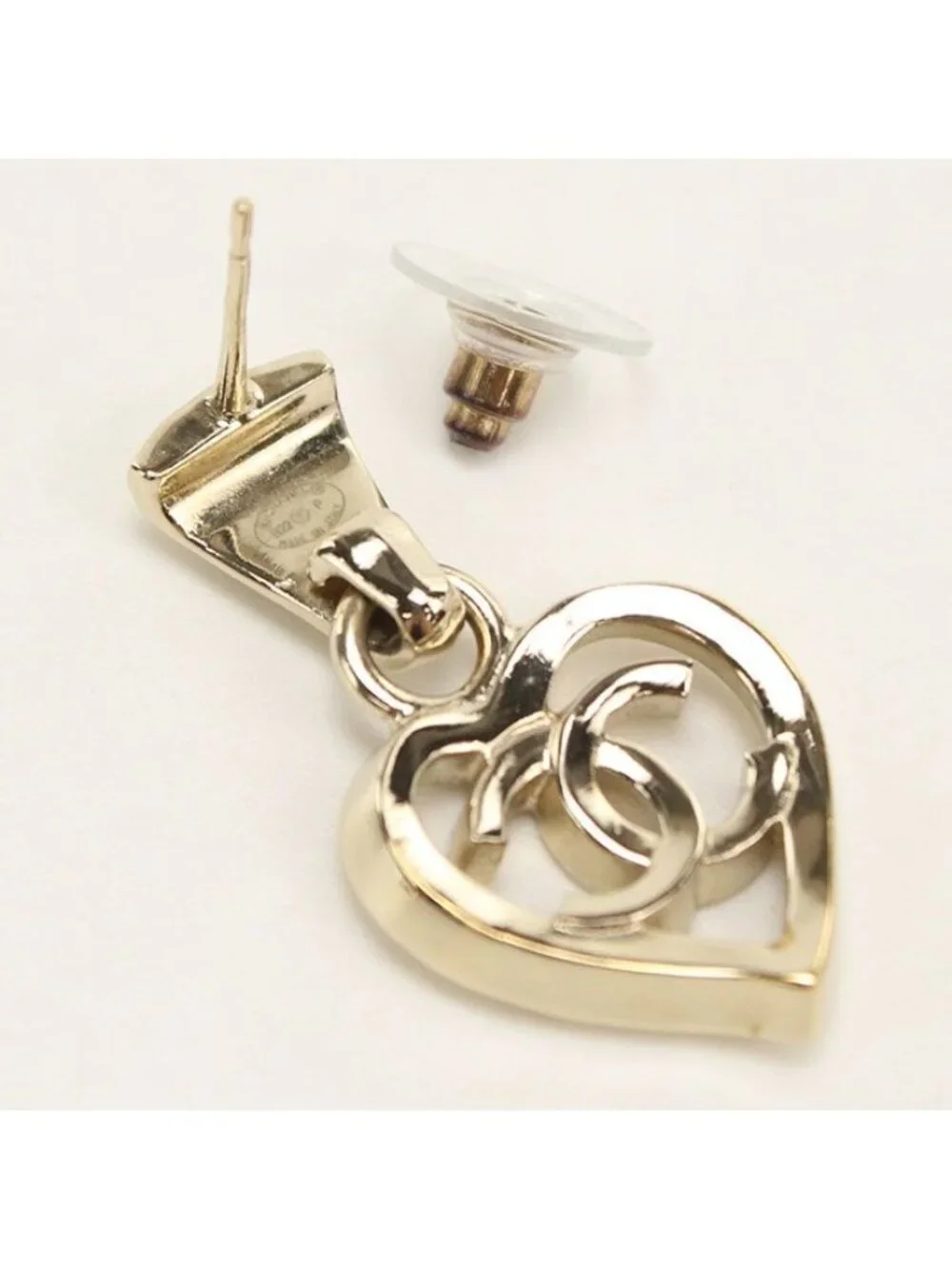 Chanel CC Logo Earrings Metal